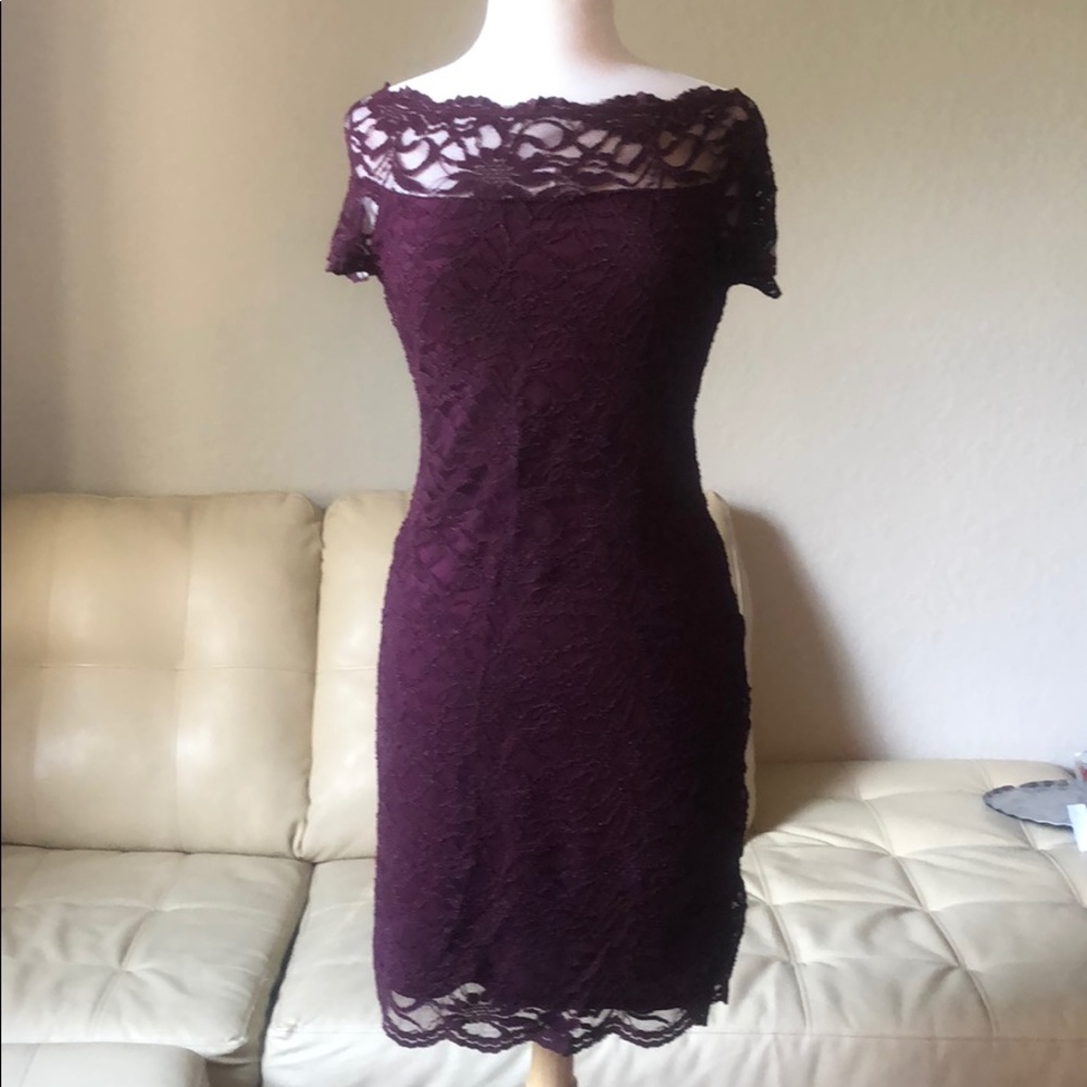Size 8 Purple Lace Boston Proper Dress